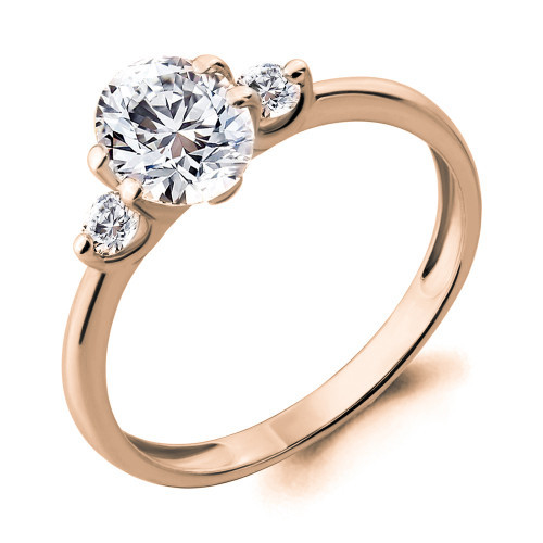 Кольцо из серебра с фианитом Aquamarine 68352.6