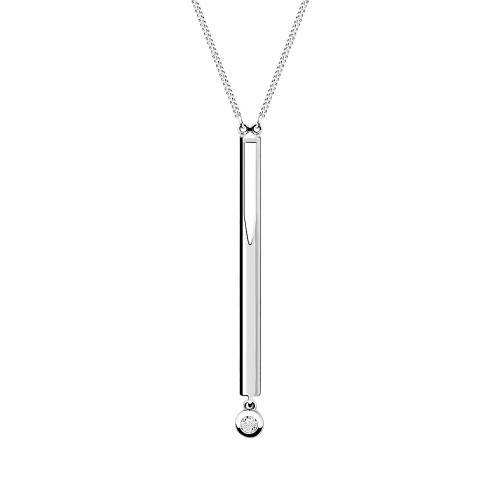 Серебряное колье с фианитом Aquamarine 73553А.5 размеры - 45