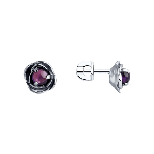 Серьги из серебра с аметистом SOKOLOV 92022169