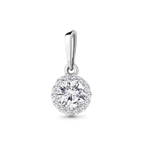 Серебряная подвеска с фианитом Aquamarine 25033А.5