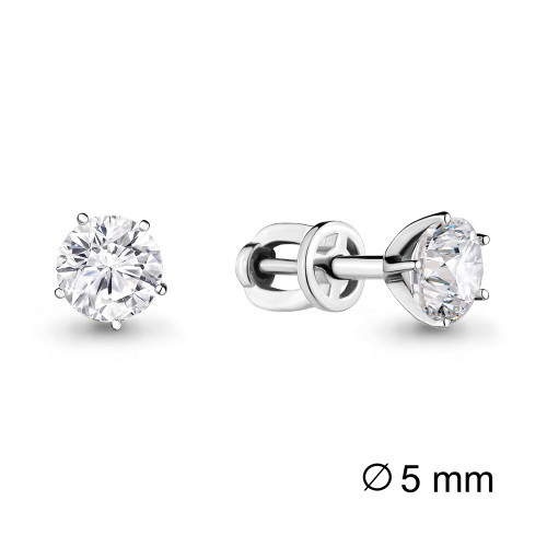 Серьги из серебра с фианитом swarovski Aquamarine 43644.5