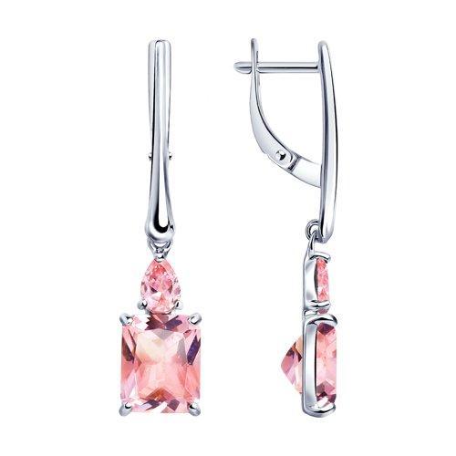 Серьги из серебра с фианитами SOKOLOV 94023254