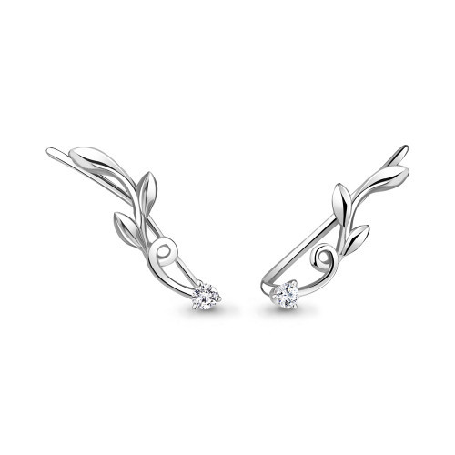 Серебряные серьги с фианитом Aquamarine 45019А.5