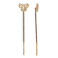 Серьги из серебра с фианитом Aquamarine 40998А.6