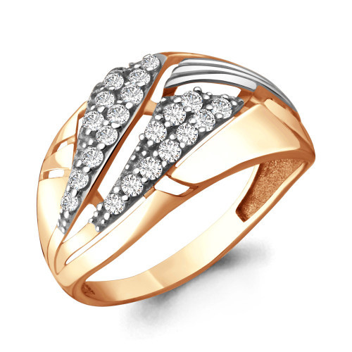 Кольцо из серебра с фианитом Aquamarine 64689А.6