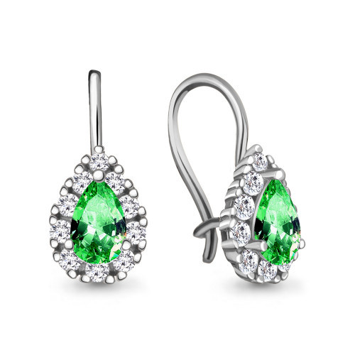 Серьги из серебра с стеклом Aquamarine 40968Г.5