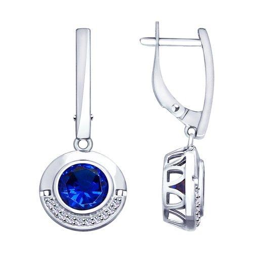 Серьги из серебра с фианитами SOKOLOV 94023458