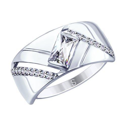 Кольцо из серебра с фианитами SOKOLOV 94012688 размеры - 17,5 19,5 20 20,5 21 21,5
