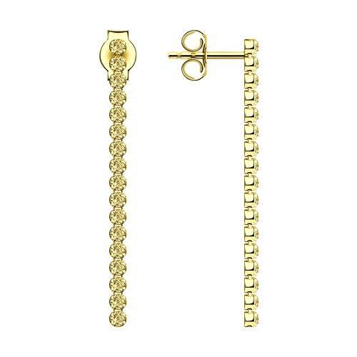 Серьги из серебра с фианитами SOKOLOV 94024523