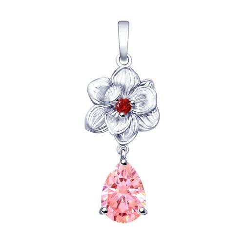 Подвеска из серебра с фианитами SOKOLOV 94032199