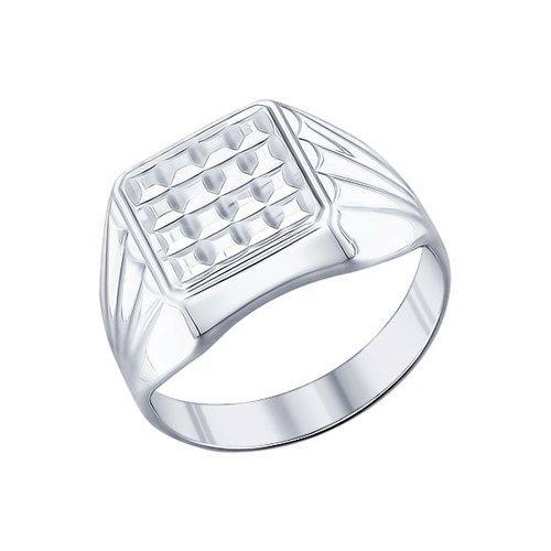 Печатка из серебра с алмазной гранью SOKOLOV 94011230