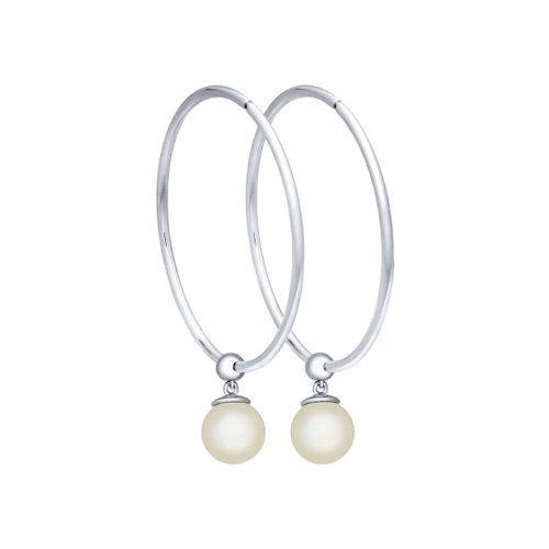 Серьги конго из серебра SOKOLOV 94140080