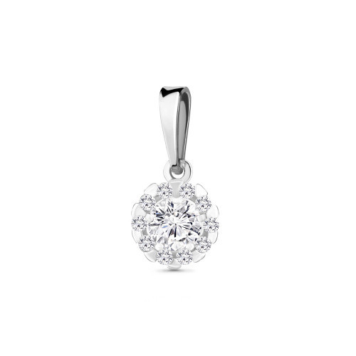 Подвеска из серебра с фианитом Aquamarine 25031А.5