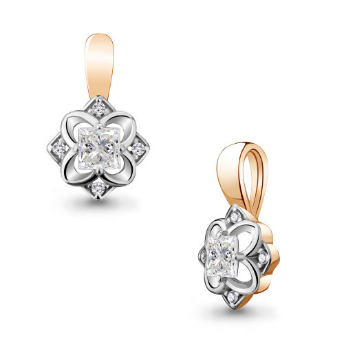 Серебряная подвеска с фианитом Aquamarine 24304А.6