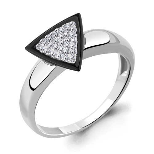 Серебряное кольцо с стеклом Aquamarine 66587.5 размеры - 17