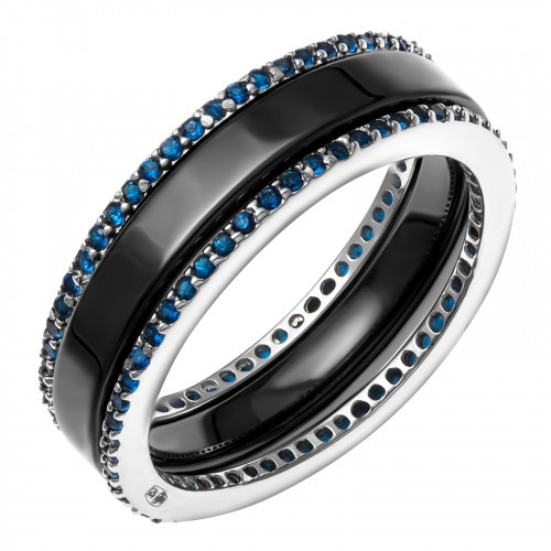 Серебряное кольцо с керамикой Teosa CR-2488-B размеры - 18