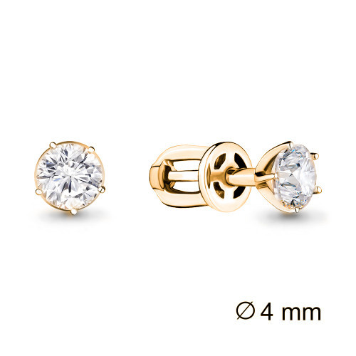 Серьги Aquamarine серебро с позолотой, фианит сваровски, "каратник" 43643.6