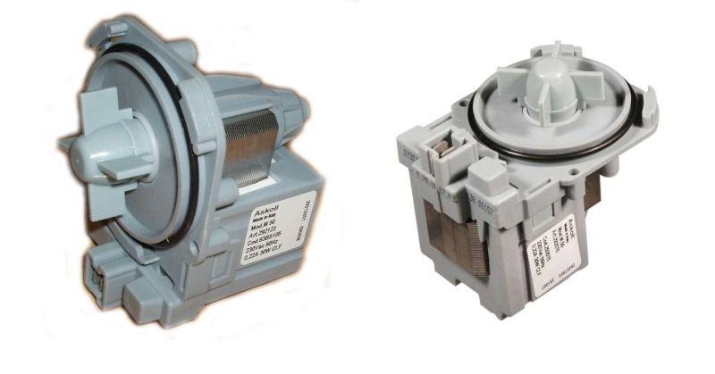 Насос сливной для стиральной машины Насос ASKOLL 30W квадратный, 3 защелки + 1 винт, клеммы под фишку вперед