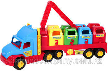 Машинка игрушечная мусоровоз c контейнерами Wader Super Truck