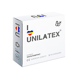 Цветные презервативы "Unilatex Multifruits" цветные ароматизированные, 3 штуки