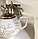 Набор чайный двойной чайник для кипячения воды со свистком и заварочный чайник с ситом керамика хромированный, фото 7