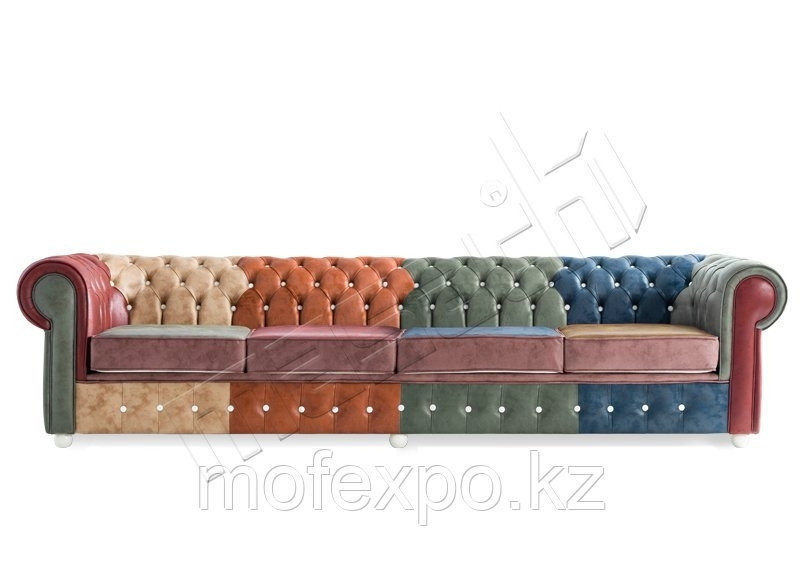 Patchwork Dortlu Kanepe L: 304 / D: 90 / H: 76