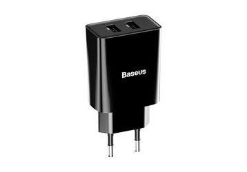 Сетевое зарядное устройство Baseus Speed Mini Dual U Charger 10.5W（EU) Black
