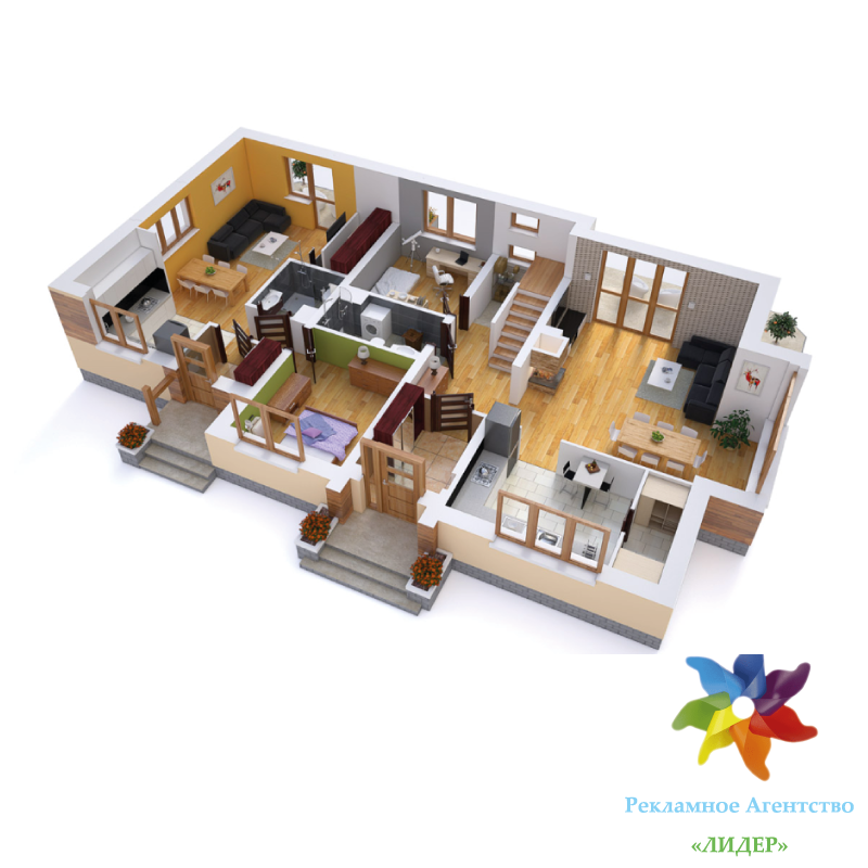 3D план дома - фото 2 - id-p83330091