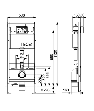 Комплекты для установки подвесных унитазов TECE V04 - фото 3 - id-p83339953