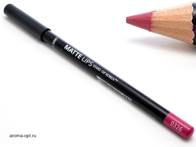 Карандаш для губ ART SOFFIO* Matte Lips оттенок 0326 розовая фуксия