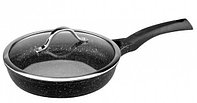 Сковорода VINZER Premium Granite Induction 89454 с крышкой 24 см