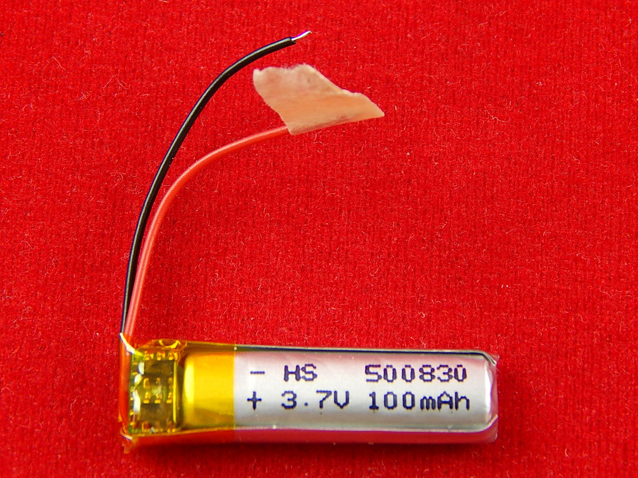 Аккумулятор Li-Pol 500830, 3,7V, 100 мА/ч. 30x8x5 мм - фото 1 - id-p83360601