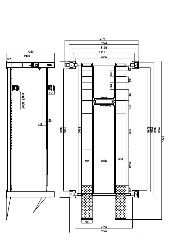 Подъемник четырехстоечный KraftWell KRW5.5WA (г/п 5500 кг, платформы для сход-развала) - фото 3 - id-p83005677