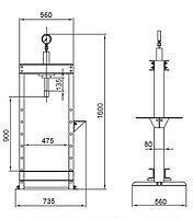 Аяқпен басқарылатын 10 т пресс KraftWell KRWPR10F