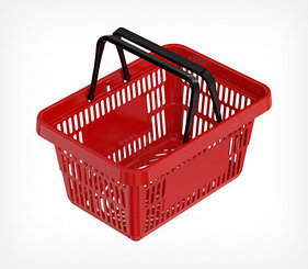 Корзина для покупателей, пластиковая.