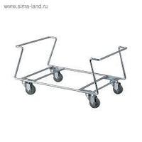 Коллектор под корзины, цинк, с поворотными колесами.