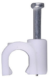 Скоба-держатель для кабеля (круглая, с гвоздем)   5 мм (50шт)