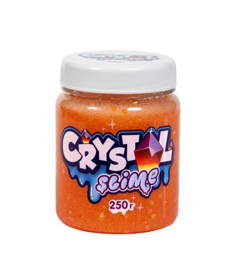 Жвачка для рук Crystal Slime Блестящий слайм, апельсиновый, 250 гр.