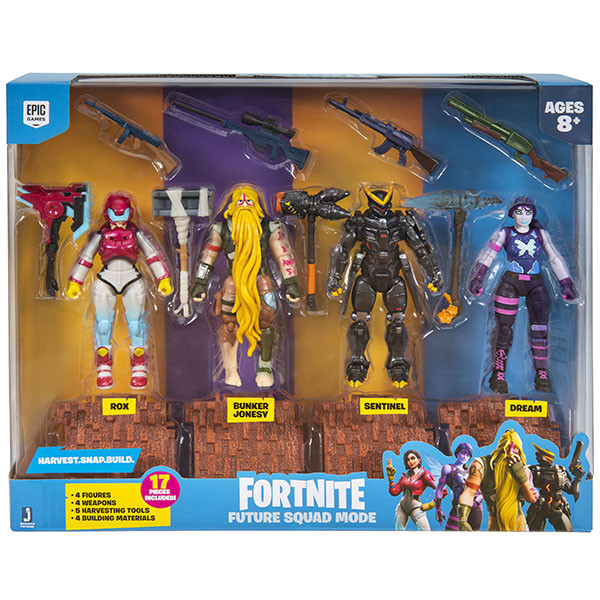 Fortnite Игровой набор "Фортнайт" из 4 фигурок - Рокси, Затворник Джоунси, Страж, Вестница разлома