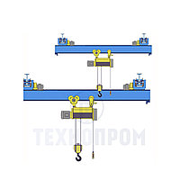 Кран мостовой однобалочный подвесной однопролётный г/п 1 т пролет 15,0 м