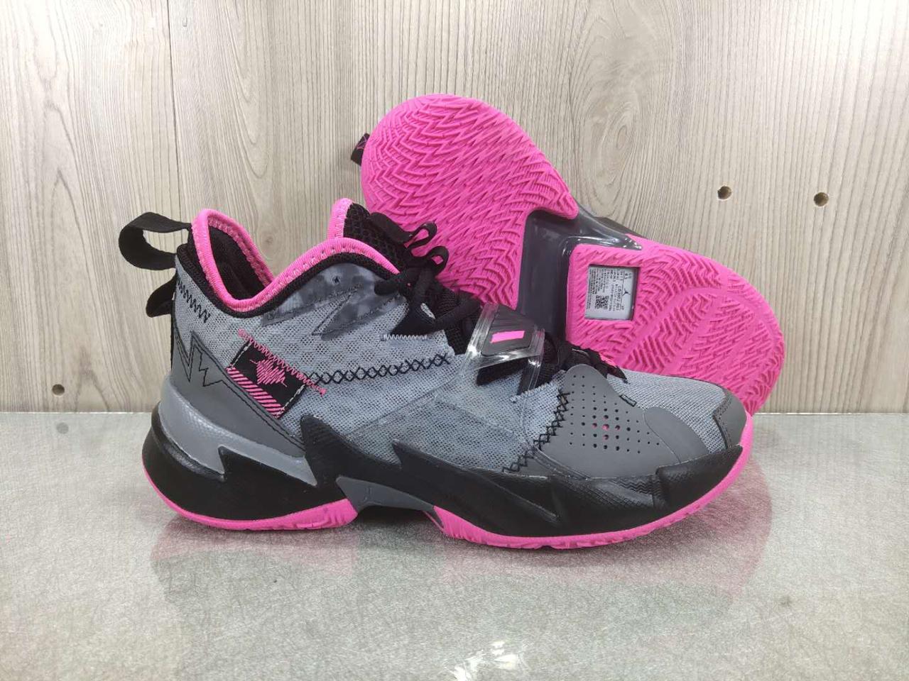 Баскетбольные кроссовки Jordan Why Not Zero 3 (III) "Pink Gray" (36-46) - фото 1 - id-p83383181