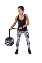 Медицинбол на веревке PURE2IMPROVE MEDICINE BALL WITH ROPE 6 кг, фото 3