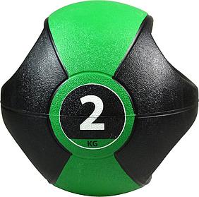 Медицинбол с ручками PURE2IMPROVE MEDICINE BALL 2 кг