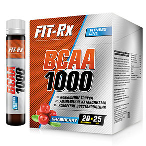 Аминокислотный комплекс FitRx BCAA 1000 20х25мл., фото 2