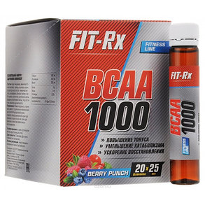 Аминокислотный комплекс FitRx BCAA 1000 20х25мл., фото 2