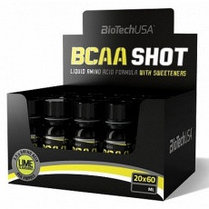 Комплекс аминокислот BCAA mega SHOT 20 бут. Х 60мл. / BioTech EU, фото 2