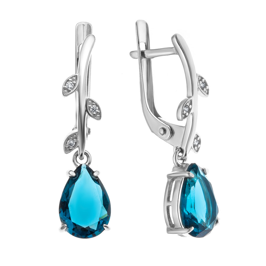Серьги TEOSA серебро с родием 2101186-04295