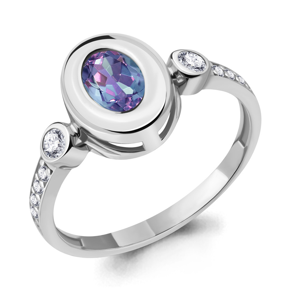 Кольцо AQUAMARINE серебро с родием 6931725А.5