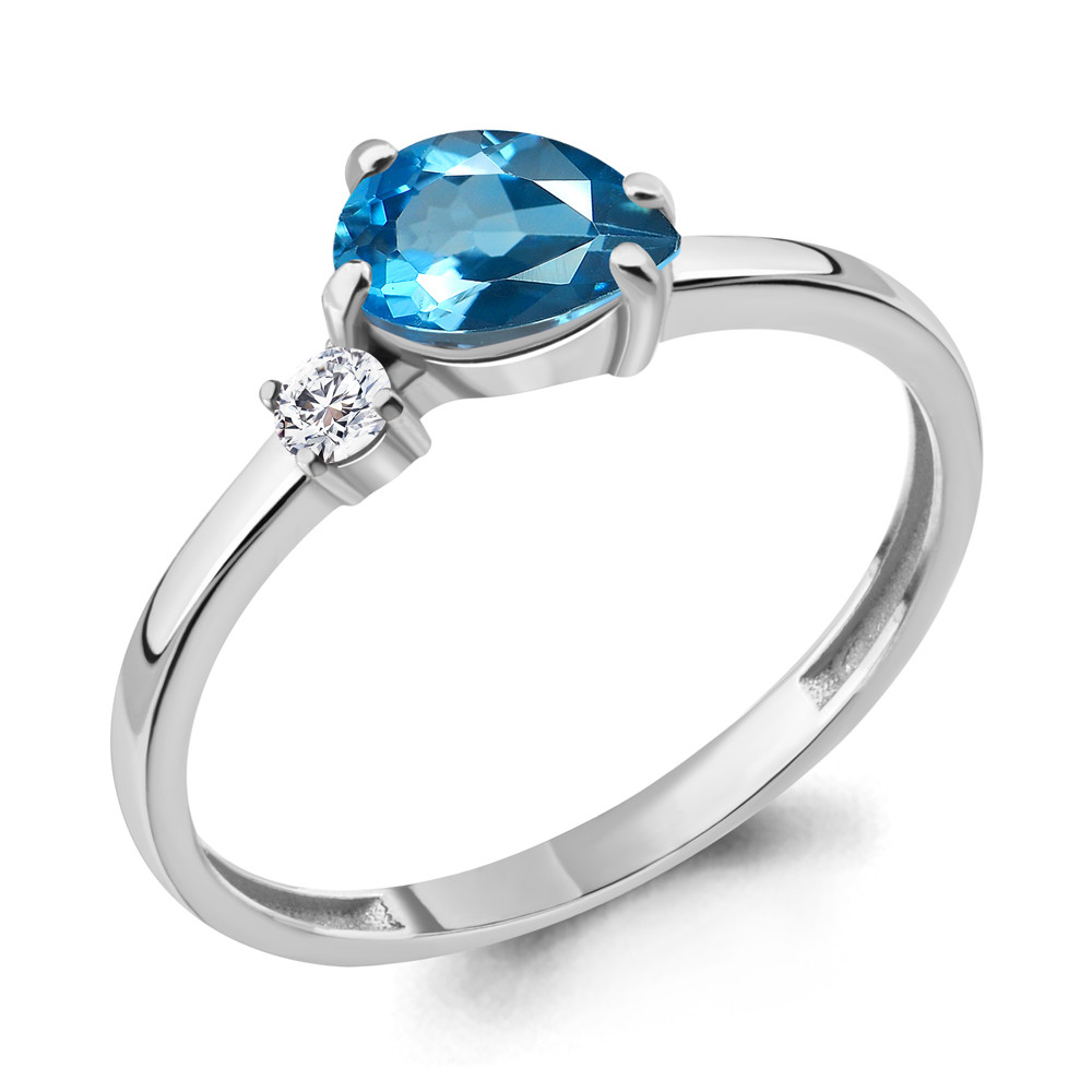 Кольцо AQUAMARINE серебро с родием 6936005А.5