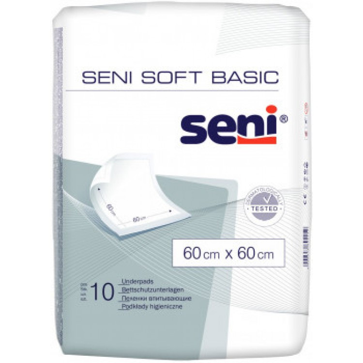Впитывающие пеленки Seni Soft Basic 60*60 10шт